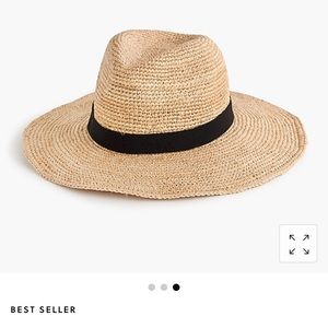 J. crew wide brim straw sun hat, packable